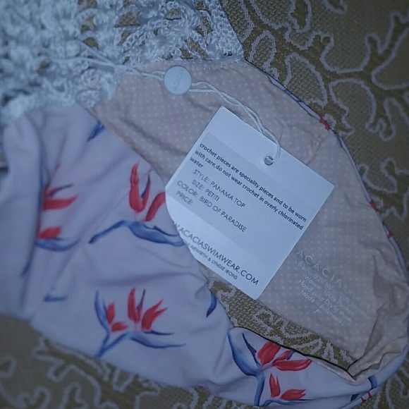 New acacia bird of paradise Panama bikini top P XS - Picture 5 of 6